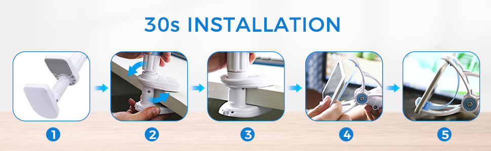 Кріплення для дитячого монітора, гнучка камера, 360° обертання, універсальне для більшості дитячих моніторів