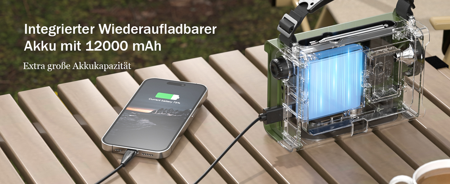 Сонячне радіо з ручним приводом 12000mAh, портативний приймач світу, радіо для надзвичайних ситуацій з AM/FM, 8500 мм² сонячна панель, Powerbank, ліхтарик та світло для читання, для виживання та відключень електроенергії (зелене)