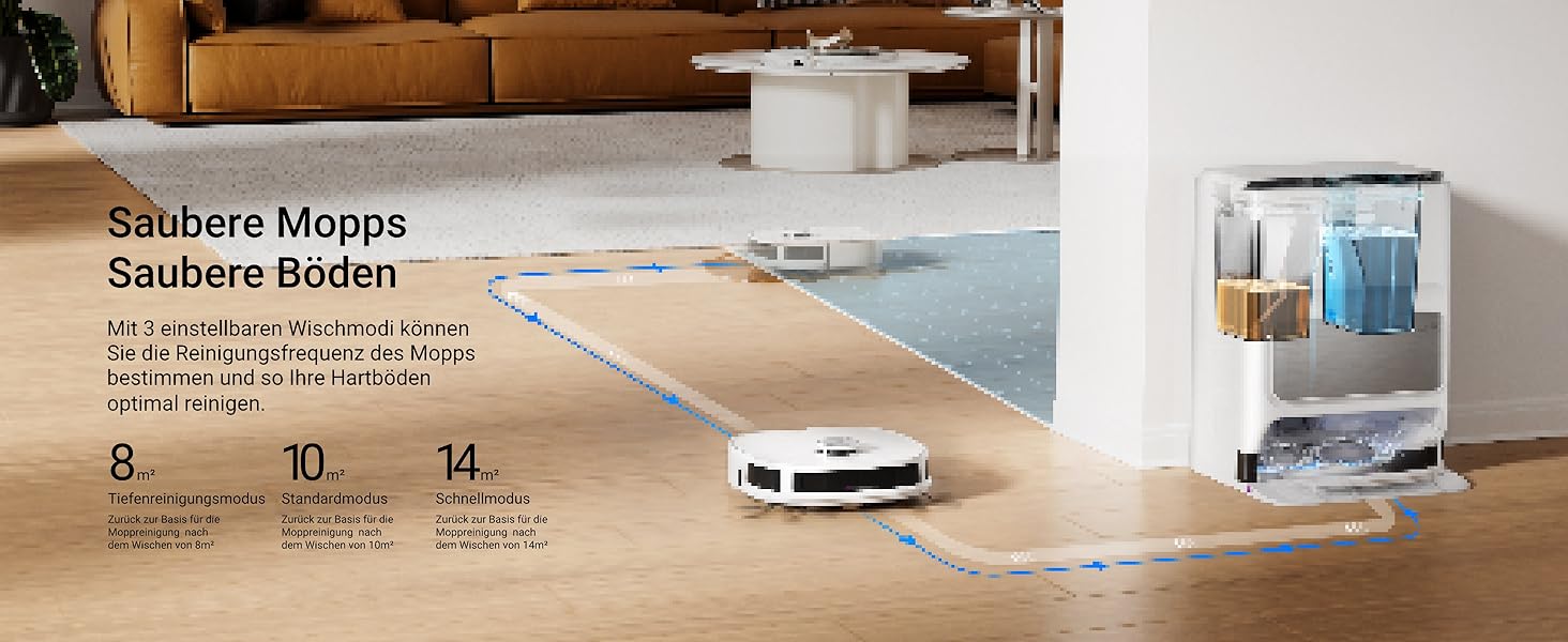 Робот-пилосос Eureka J12 Ultra з функцією миття, самостійне порожнення, прання та сушка, потужність 5000Pa, обертова функція миття, Dual-LiDAR навігація, 3D уникнення перешкод