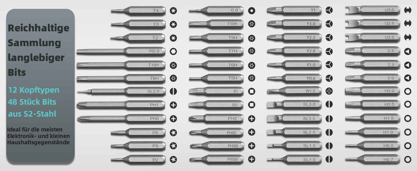 Мініатюрний електричний набір викруток DOINOW, прецизійний електричний викрутка з 48 бітами, LED-підсвічуванням, акумуляторний, для ремонту iPhone, ноутбуків, окулярів, годинників