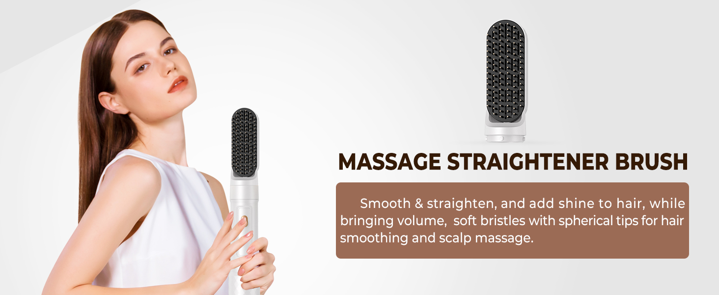 Airstyler 5 в 1: Фен-щітка з іонізацією, 20 м/с, 110 000 об/хв, для створення локонів та випрямлення волосся (фіолетовий)