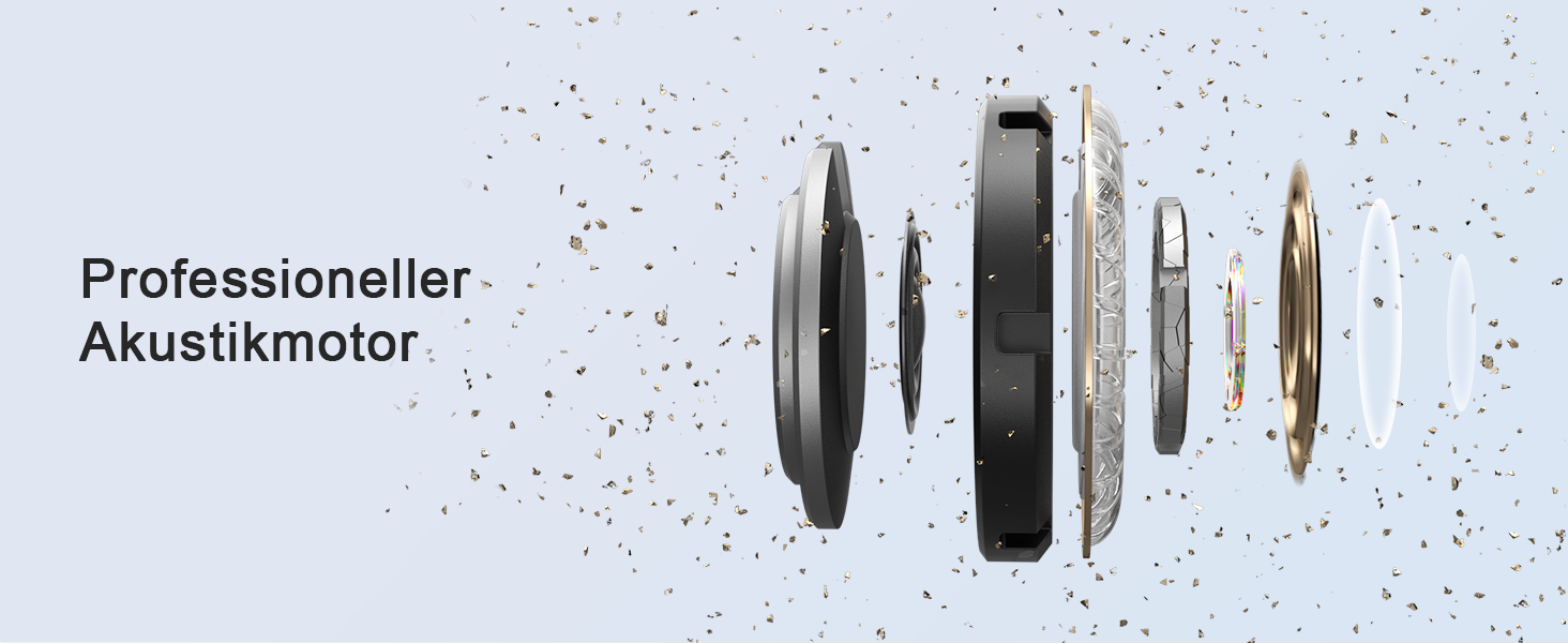 DOQAUS Bluetooth навушники Over-Ear: 90 годин роботи, 3 режими EQ, HiFi стерео, мікрофон, для подорожей/офісу/телефону/ПК/ноутбуків - Navy Blue