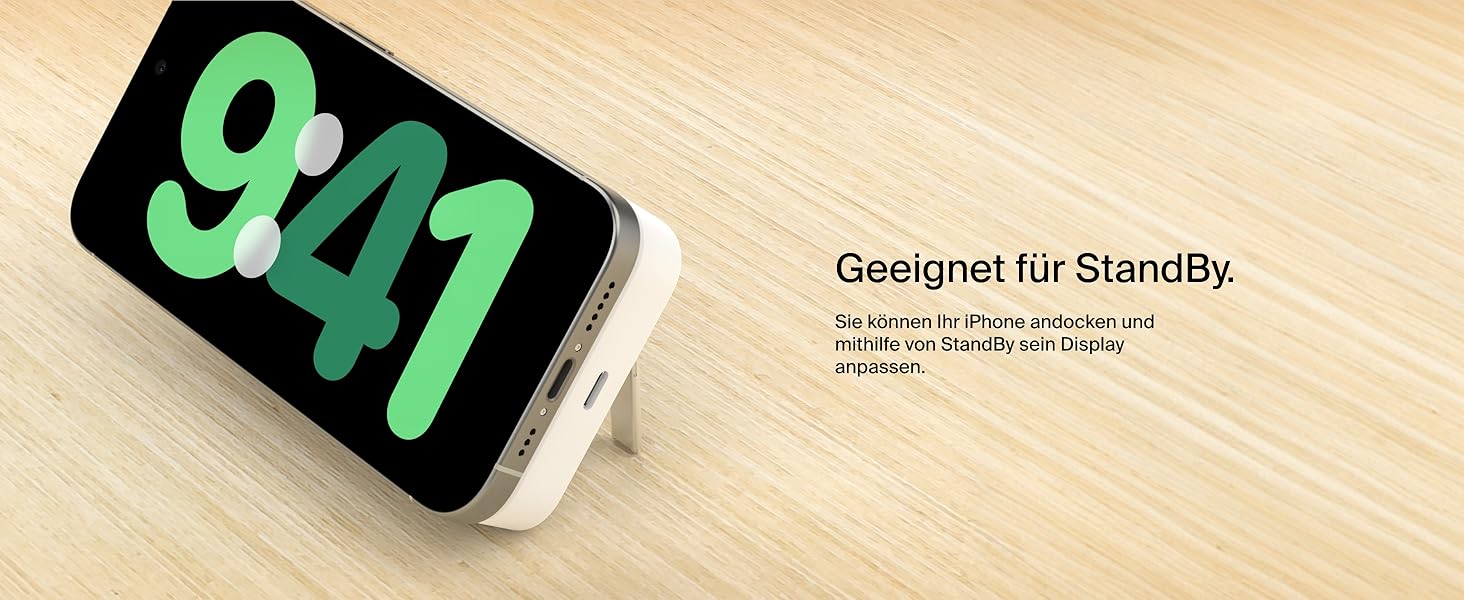 Бездротовий павербанк Belkin BoostCharge Pro 10000mAh з підтримкою Qi2 та MagSafe, портативний зарядний пристрій зі стійкою для iPhone 16, 15, 14, Pixel — Білий