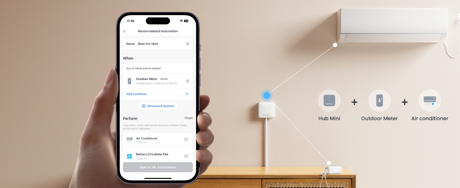 Гігрометр-термометр SwitchBot IP65 для приміщень і вулиці, Bluetooth, з датчиком точки роси, VPD, абсолютної вологості, зовнішній термометр, збереження даних для теплиці та винного погребу, набір 3 шт.