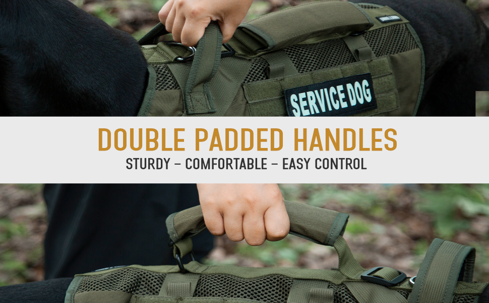 Тактичне обіднє повід для собак, навантажувальне обіднє повід для середніх та великих собак, дихаюча сітка, регульоване обіднє повід для службових собак з металевою застібкою 39г для тренувань, прогулянок (Зелений, L(Окружність шиї: 46-63см, Окружність грудей: 61-86см))