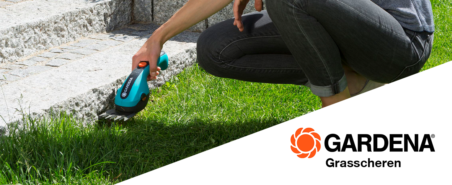 Акумуляторні ножиці для трави Gardena ComfortCut Li, 8 см, зручна ручка, швидка заміна леза без інструментів