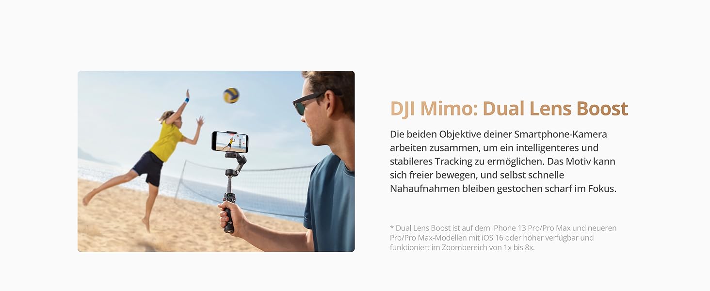 Стабілізатор DJI Osmo Mobile 7P + Mic Mini TX (Polarweiß) – Gimbal для iPhone/Android з мікрофоном, інтегрований штатив та подовжувач, 3-осьова стабілізація