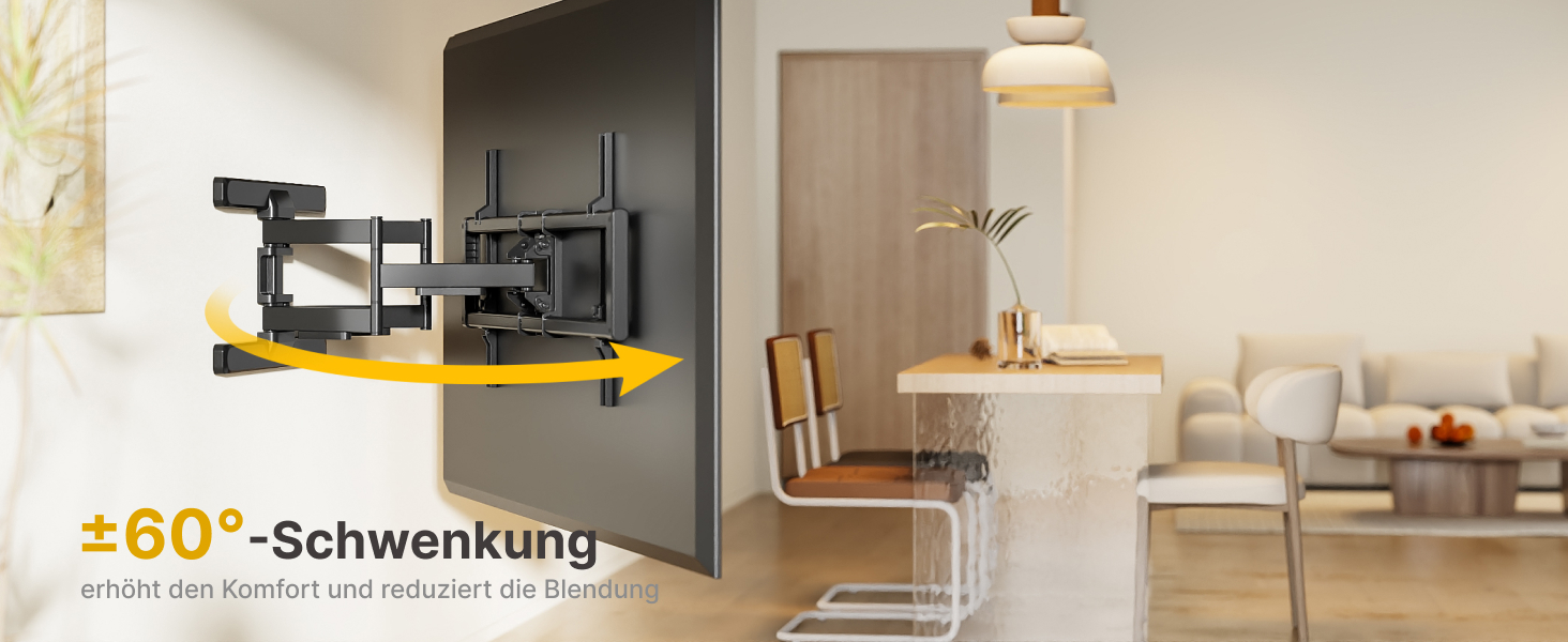 Кріплення для телевізора monTEK для 43-95 дюймів (Flat & Curved), до 60 кг, поворотне та нахильне, висувне, VESA 800x400 мм
