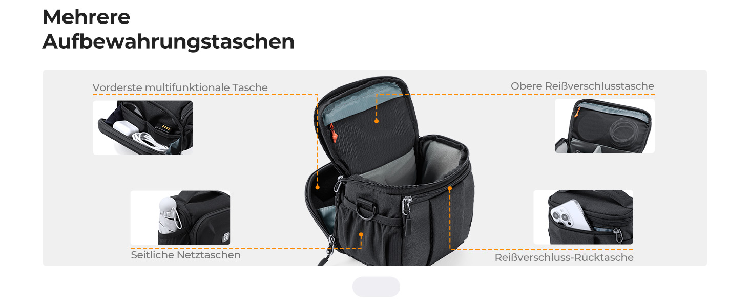 Сумка для камери K&F Concept для DSLR/SLR, фотосумка з кріпленням для штатива, фоторюкзак, компактна