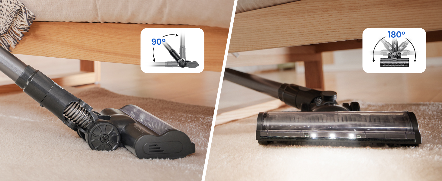 Бездротовий пилосос Proscenic P11 з функцією миття підлоги, 45KPA, 550W, 60хв, сірий