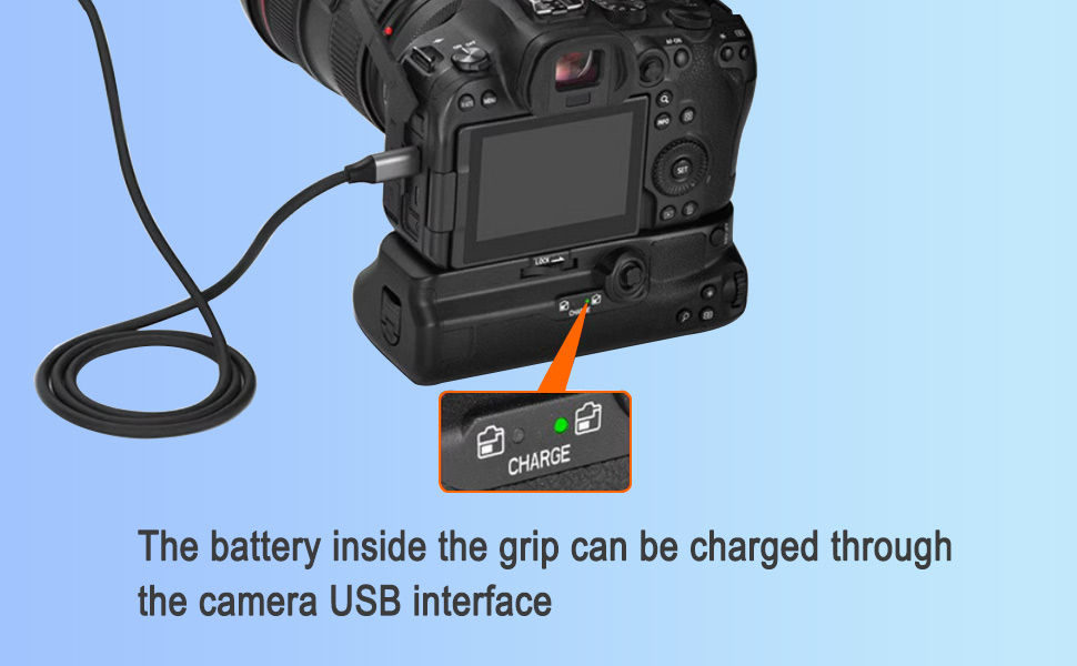 Батарейний хват BG-R10 для Canon EOS R5, R5C, R6, R6 Mark II: синхронізація функцій, 2 LP-E6/N/NH