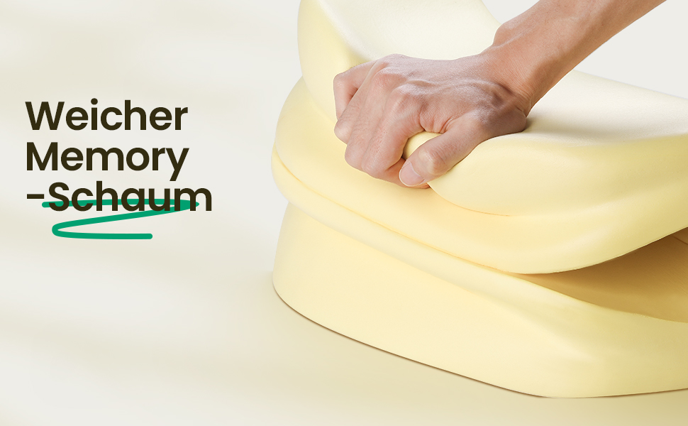 Ортопедична подушка для сидіння Benazcap з Memory Foam для полегшення болю в куприку. Підходить для авто, дивана, офісу та інвалідного візка. Чорний колір.