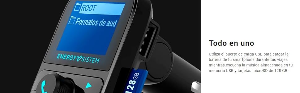 FM-трансмітер для авто Energy Sistem PRO з Bluetooth, USB, microSD, MP3, дисплеєм та гучним зв'язком