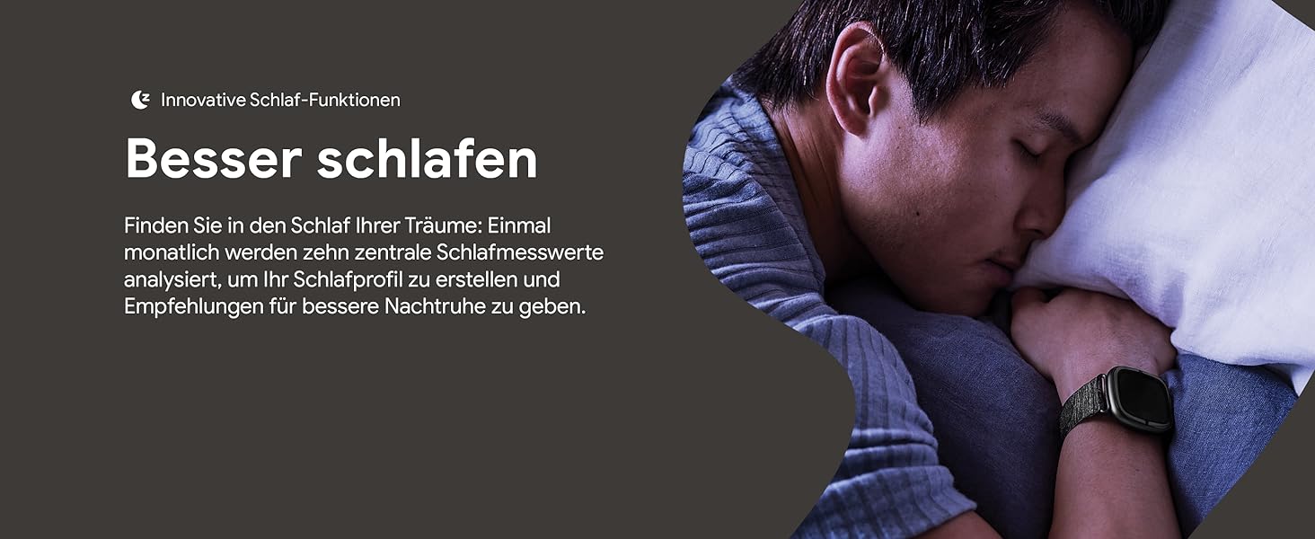 Розумний годинник Fitbit Sense 2 – фітнес-трекер з GPS, EKG та аналізом сну – сумісний з Android/iOS – колір Nebelblau (туманно-блакитний)