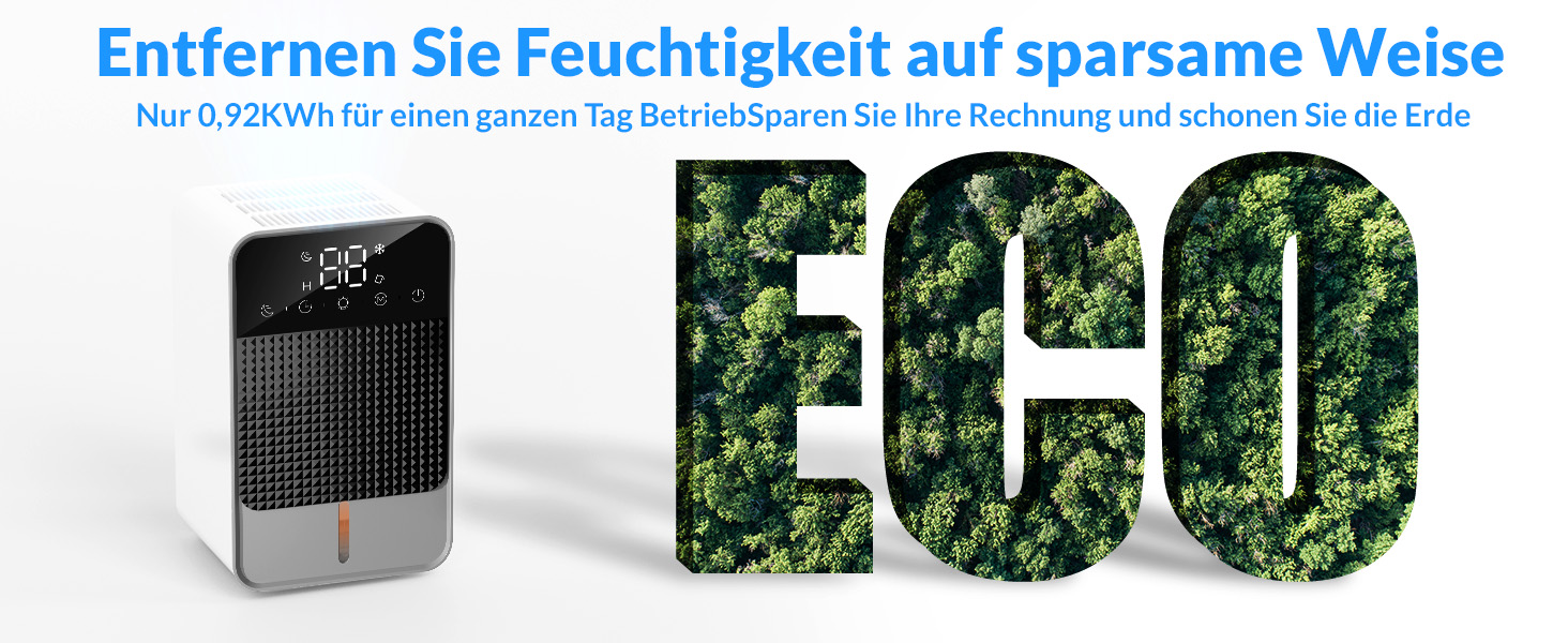 Електричний осушувач повітря Jialexin 1500 мл, портативний, тихий, з автовимкненням для квартири, ванної кімнати, підвалу та кухні