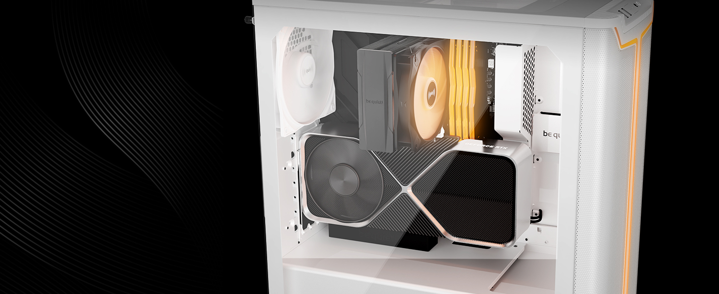 be quiet! Pure Base 501 DX White - корпус ПК з 3 вентиляторами Pure Wings 3 140mm PWM, високий статичний тиск, ARGB-підсвітка