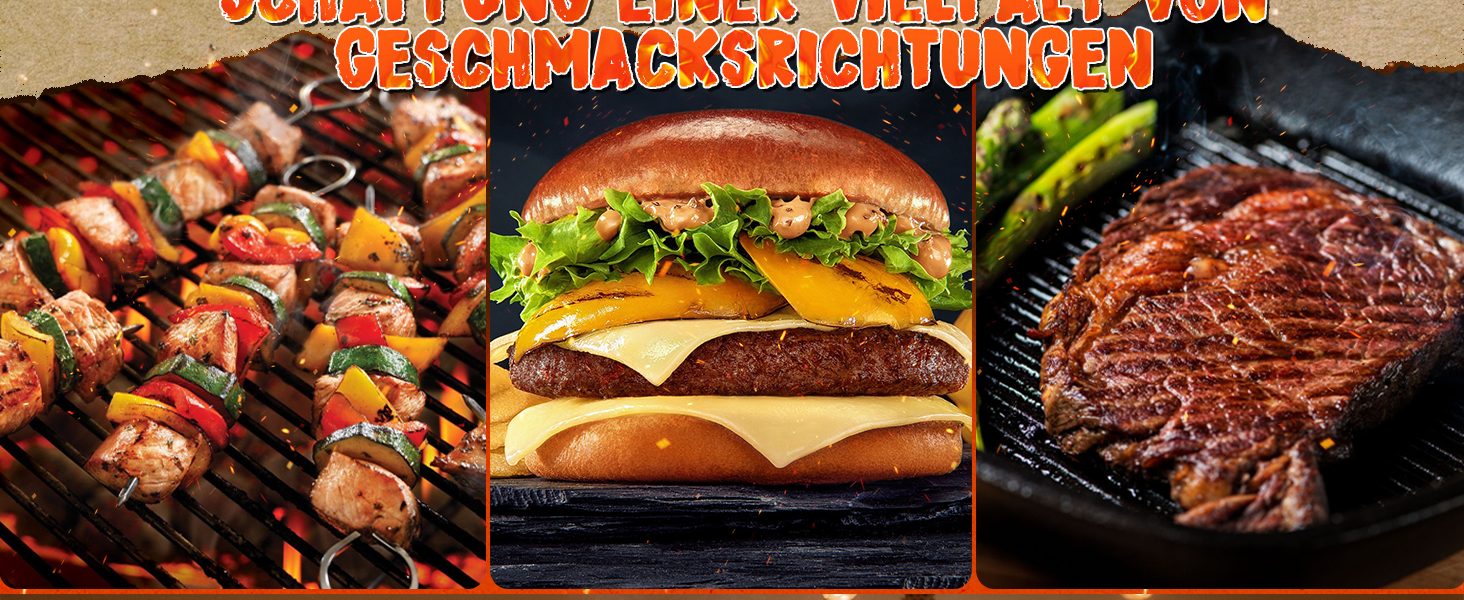 Набір для приготування бургерів Warmodern 3-TLG з нержавіючої сталі: прес 14 см, дзвоник, лопатка | Професійний аксесуар для гриля