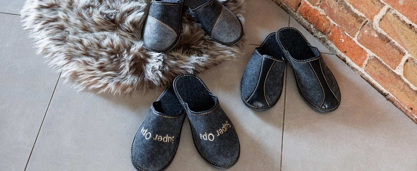 Чоловічі домашні капці BeComfy з повсті, тапочки чоловічі легкі, розміри 40-46 EU (42 EU) - ідеальні для дідуся