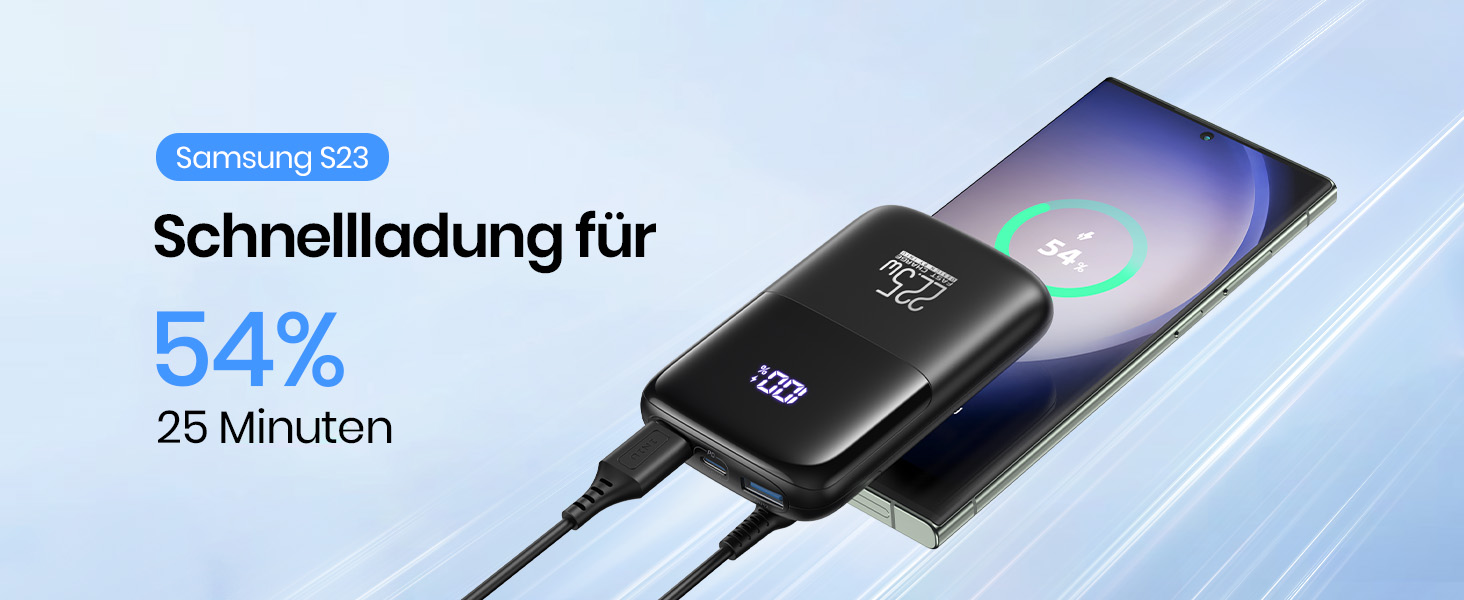 Power Bank INIU 10000mAh з швидкою зарядкою 22.5W, USB-C, PD3.0, QC4.0 - для iPhone, Samsung, iPad та інших пристроїв