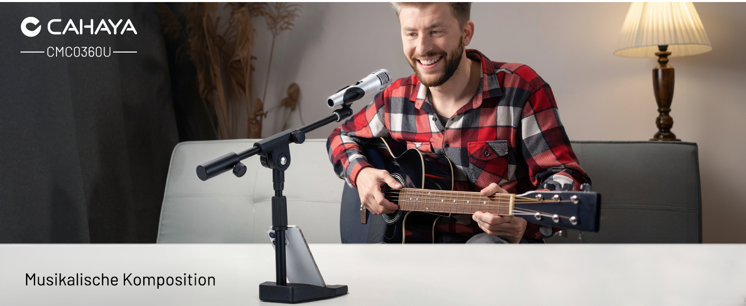 Настільний мікрофонний тримач CAHAYA 3 в 1: Регульований тримач з поворотним кріпленням 180° та кліпсою для мікрофона, підходить для конференцій, ігор та стрімінгу, CY0360 (A-подібна основа)