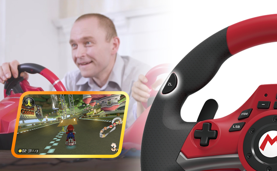 Руль Hori Kart Racing Wheel Pro Deluxe для Nintendo Switch та PC