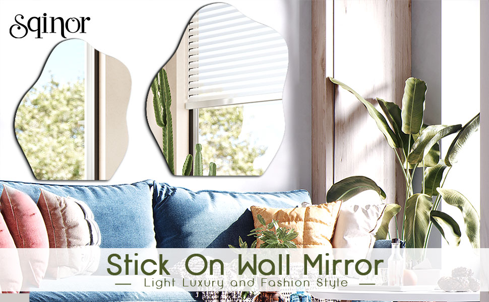 Круглий дзеркало на стіну без рами 40 см, HD скло, сучасний дизайн, самоклеючий, для ванної, вітальні, спальні, коридору