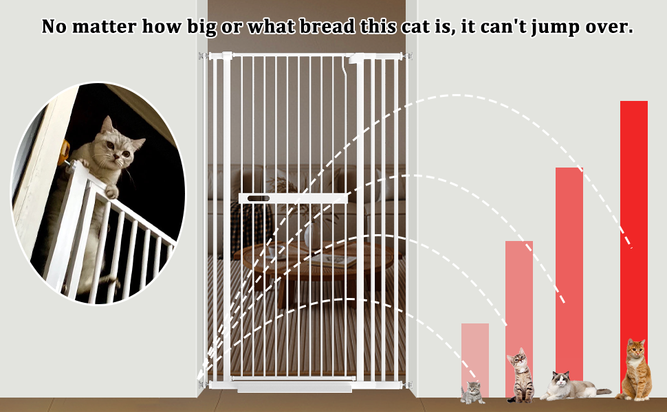 Захисне ворота для тварин Xifamniy, 155 см: безпека для дітей та домашніх тварин (без свердління)