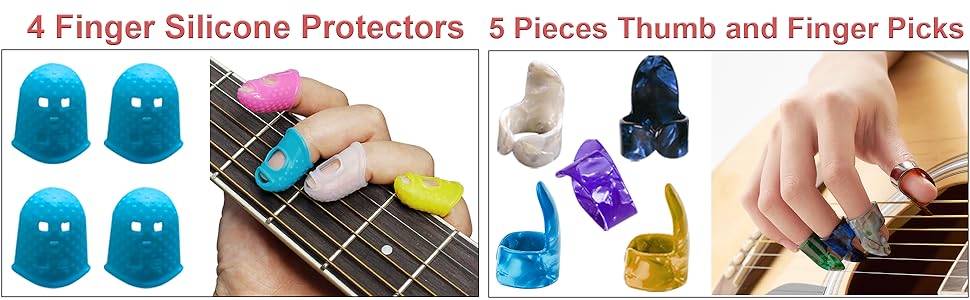 Набір аксесуарів для гітари TTCR-II, 78 шт: стійка, тюнер, каподастр, медіатори, струни, фінгерпіки, захист пальців, ремінь