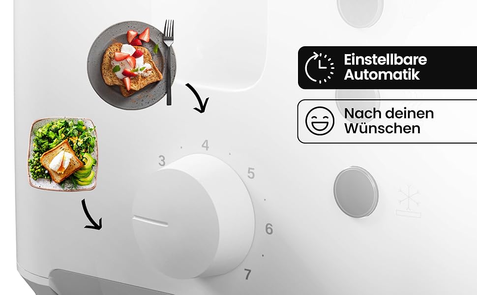 Тостер Bomann TA 6065 CB білий: 2 відділення, підставка для бургерів, функція підйому, розморожування та підігріву | Модель 2024