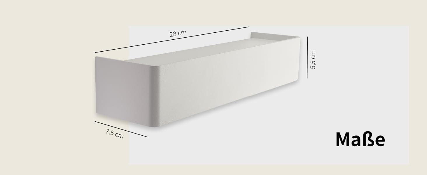 Ключниця настінна Designfabrik Hamburg: сучасна металева підставка для ключів з полицею, біла. Організатор для передпокою та коридору