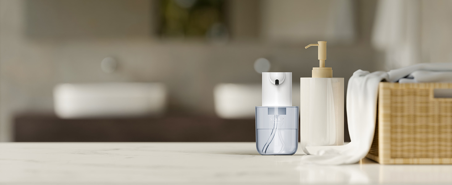 Автоматичний дозатор мила Cuteefun, 400 мл, сенсорний, індикатор заряду, 4 рівня дозування, для ванної/кухні, чорний