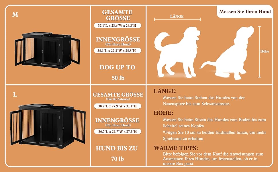 Будка для собак у дім, клітка-меблі з подушкою, затишний вольєр для собак, собачий будиночок, клітки для великих собак, меблева бутка з відкидним верхом, білий (L) (чорний*2)