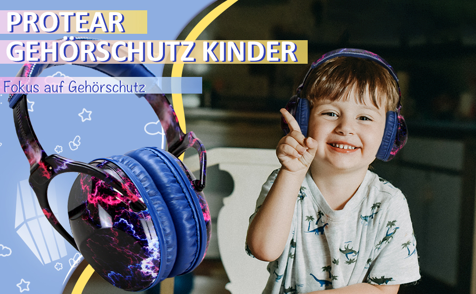 Дитячий захист вух: шумопоглинаючі навушники для дітей з аутизмом, ідеальні для феєрверків та концертів, SNR 28 dB, 3100-6