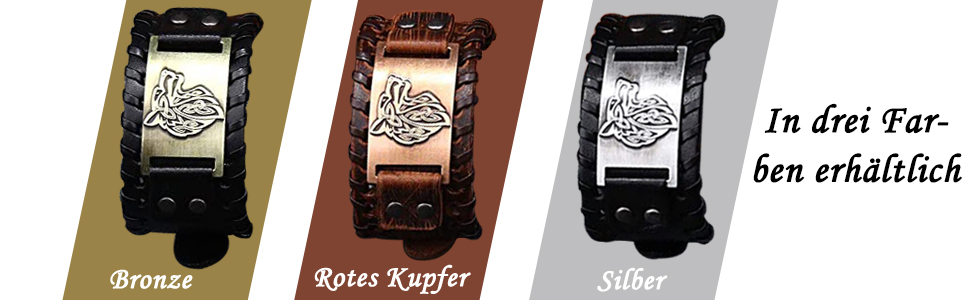 Браунний вовк Фенрір: шкіряний браслет у стилі кельтського косплею, регульований (18-22.5 см)