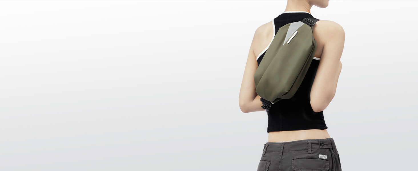 Сумка на плече Inateck, оливковий колір, водонепроникна, для чоловіків та жінок