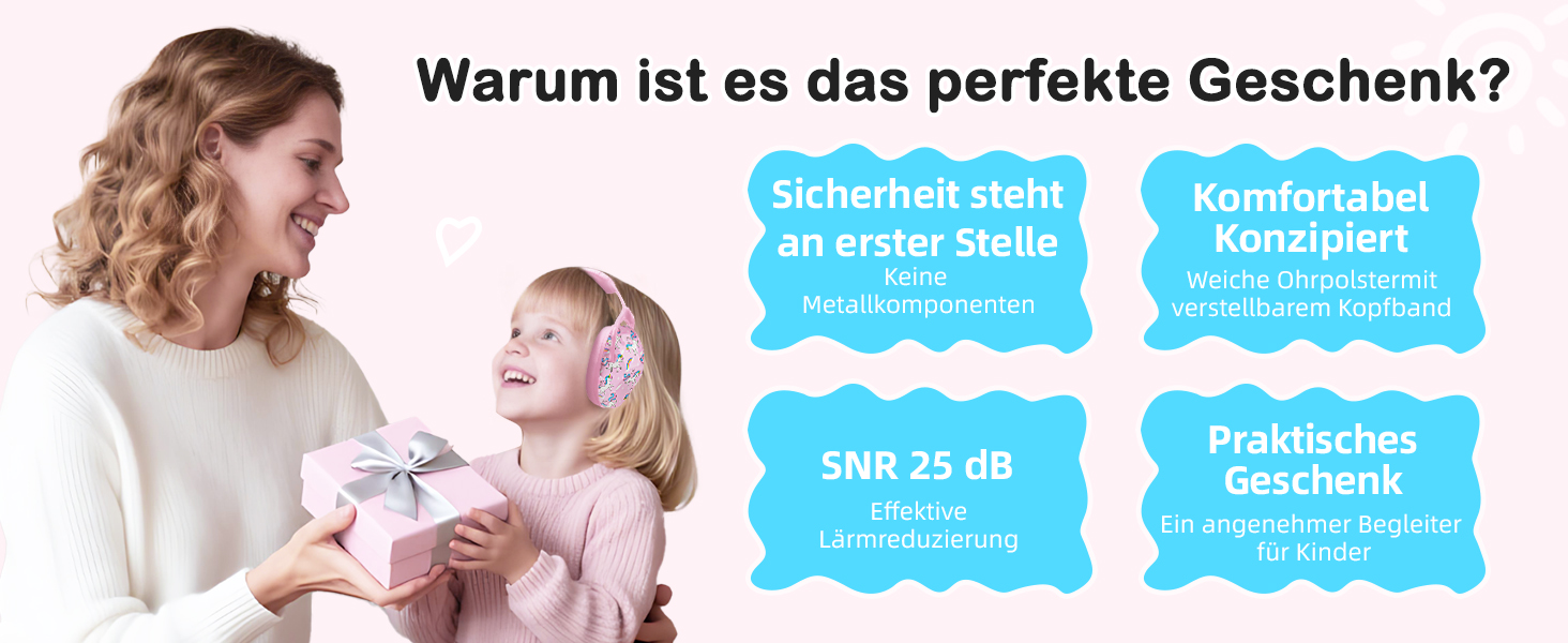 Навушники шумоізоляційні для дітей ZOHAN 030, 3-18 років, для дітей з аутизмом, для школи та концертів, рожевий єдиноріг