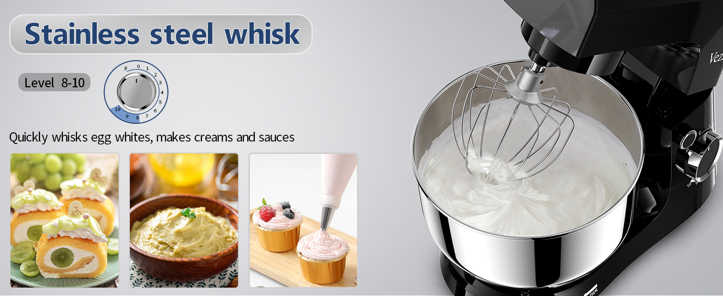 Міксер тістовий Vezzio Knetmaschine 1500W, 4.5л, 10 швидкостей, зелений/чорний