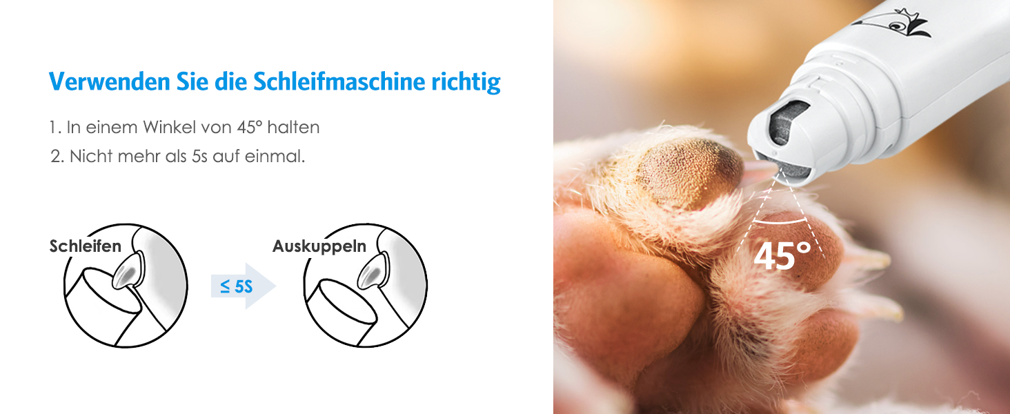 Електричний точило для собачих кігтів Brifit - тихий, для собак будь-яких порід