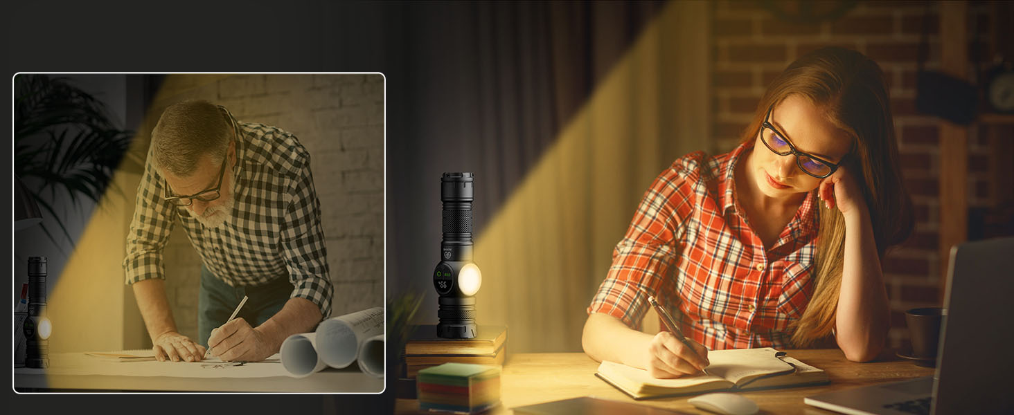 Ліхтар LED акумуляторний 100000 люменів з магнітом, потужний, з акумулятором 5000mAh, LCD-індикатор заряду, 9 режимів, Zoom, для кемпінгу, туризму, активного відпочинку, надзвичайних ситуацій