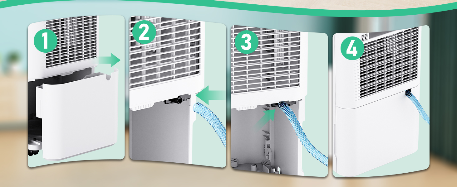 Електричний осушувач повітря 12л/день - тихий, з 3 режимами, таймером, автоматичною відтайкою та енергозбереженням для дому, квартири, підвалу