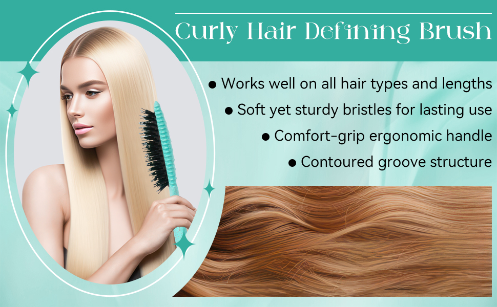 Щітка для локонів Lockenbürste: антистатична стилінг-щітка з вентиляційним дизайном для мокрого та сухого волосся, ідеальна для кучерявого волосся та створення об'єму (зелена)