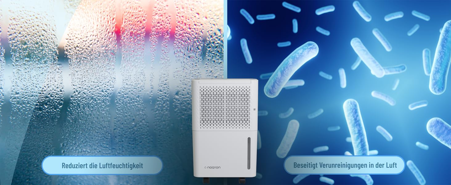 Noaton® DF 4212 - Електричний осушувач повітря 13,2 л/24г, для квартири, підвалу, 45 м²