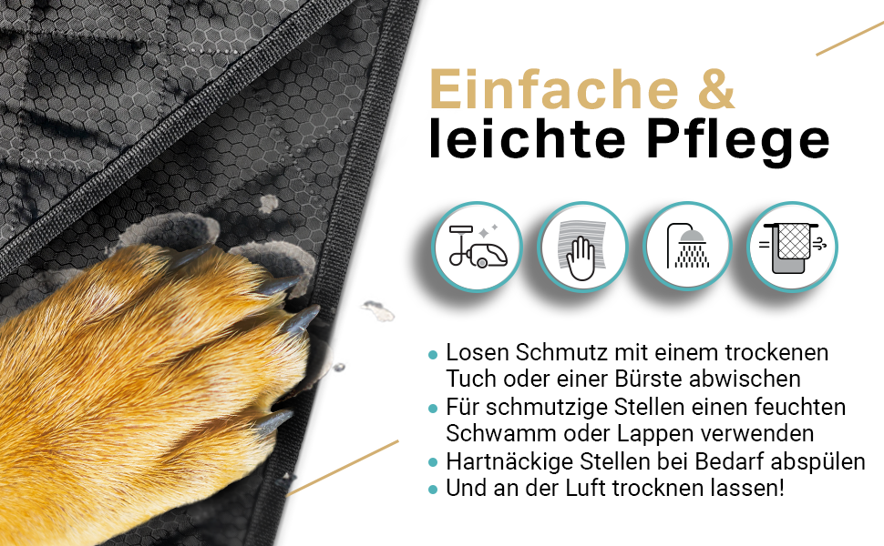 Захист для автосидіння для собак PETPROVED: водонепроникний, з аксесуарами. Захист заднього сидіння авто, автодеки для собак