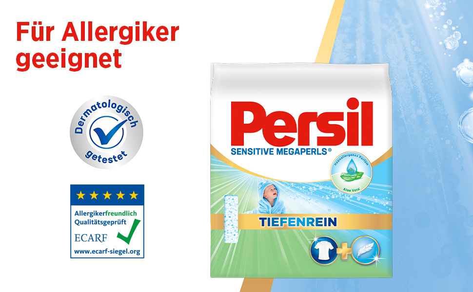 Рідкий пральний засіб Persil Sensitive Gel для алергіків та дітей з алое вера, гіпоалергенний гель для чутливої шкіри, 900 мл (набір 6 шт)