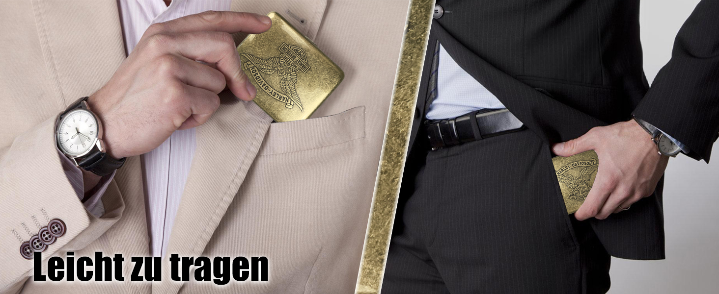 Металеве етажерка для сигарет на 20 шт. з бронзовим орлом, 2 шт. (85 мм)