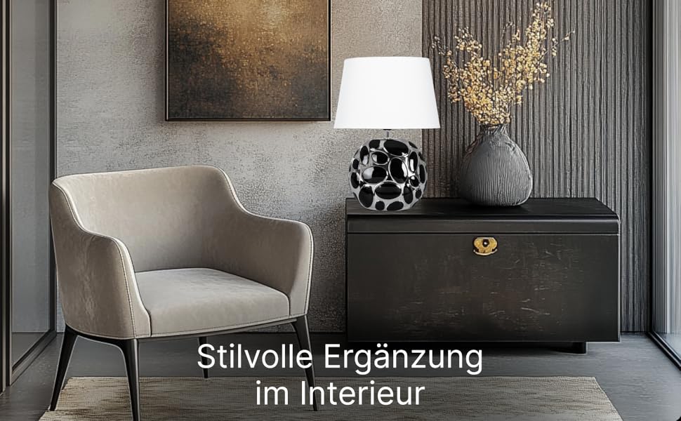 Лампа настільна ARTE LAMP Poppy LED з кабелем – Хром/Біла настільна лампа з білим текстильним абажуром для вітальні та спальні, кольору маку