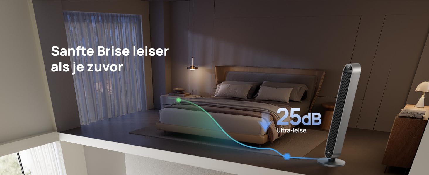 Dreo Pilot Max S: Тихий торшерний вентилятор з кулькою 120°, 12 швидкостей, 4 режими, таймер 12 годин, керування від пульта, для спальні