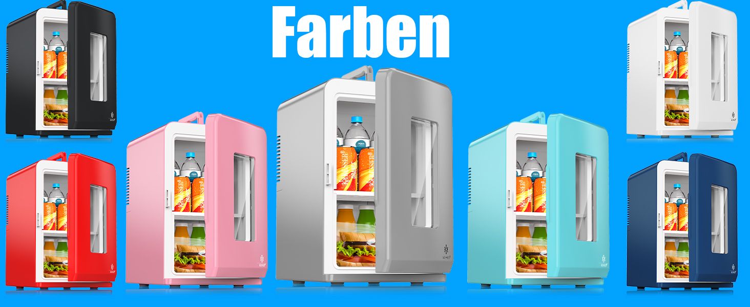 KESSER® Міні холодильник/термобокс 15L з охолодженням та нагріванням. Портативний AC/DC 220-240V/12V для авто, офісу, дому, кемпінгу. Червоний