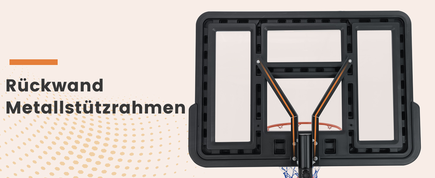 COSTWAY Adjustable Height Basketball Hoop System - Outdoor Mobile Basketball Stand with Wheels & Weight Bag (225-305cm)