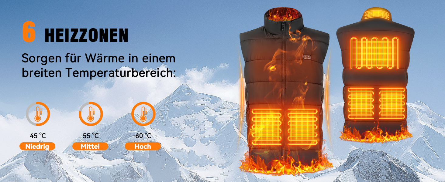Обогреваемая жилетка для женщин и мужчин, двойной регулятор, 3 температурных режима и 6 зон обогрева, ветро- и водонепроницаемая ткань, оснащена аккумулятором 16000mAh, подходит для походов, катания на лыжах, рыбалки, размер XL